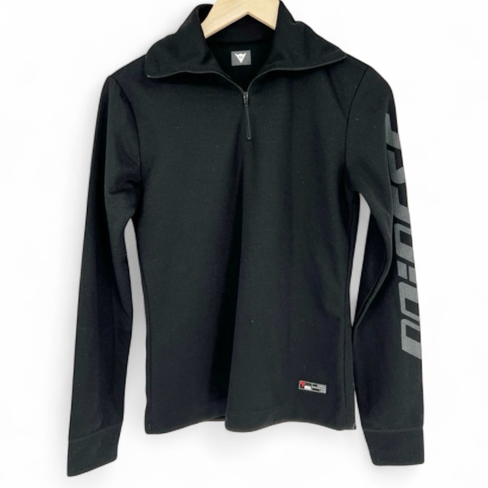 Dainese Black Quarter Zip Base‎ Layer Medium Long Sleeve